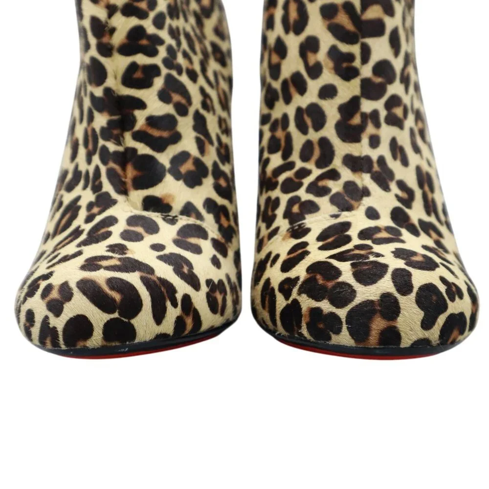 Kenneth Cole Leopard Print Booties Womens 7.5M Tan Party‎ Mob Wife Brunch Trendy